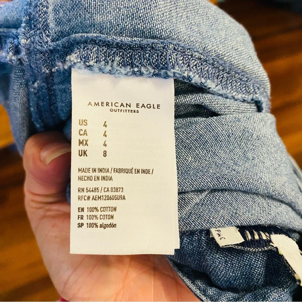 ⭐️ AEO High Waisted Wide Leg Lightweight Cotton Denim Pants - Picture 7 of 7